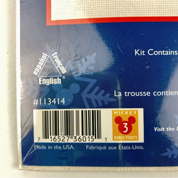 Disney Mickey Unlimited Cross Stitch Kit Holiday Sleigh 113414 New Sealed - Picture 4 of 8